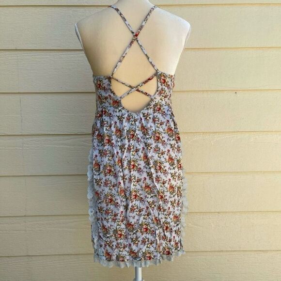 Anthropologie Staring at Stars Floral Strappy Mini Dress M Coquette Cottagecore - Picture 8 of 9